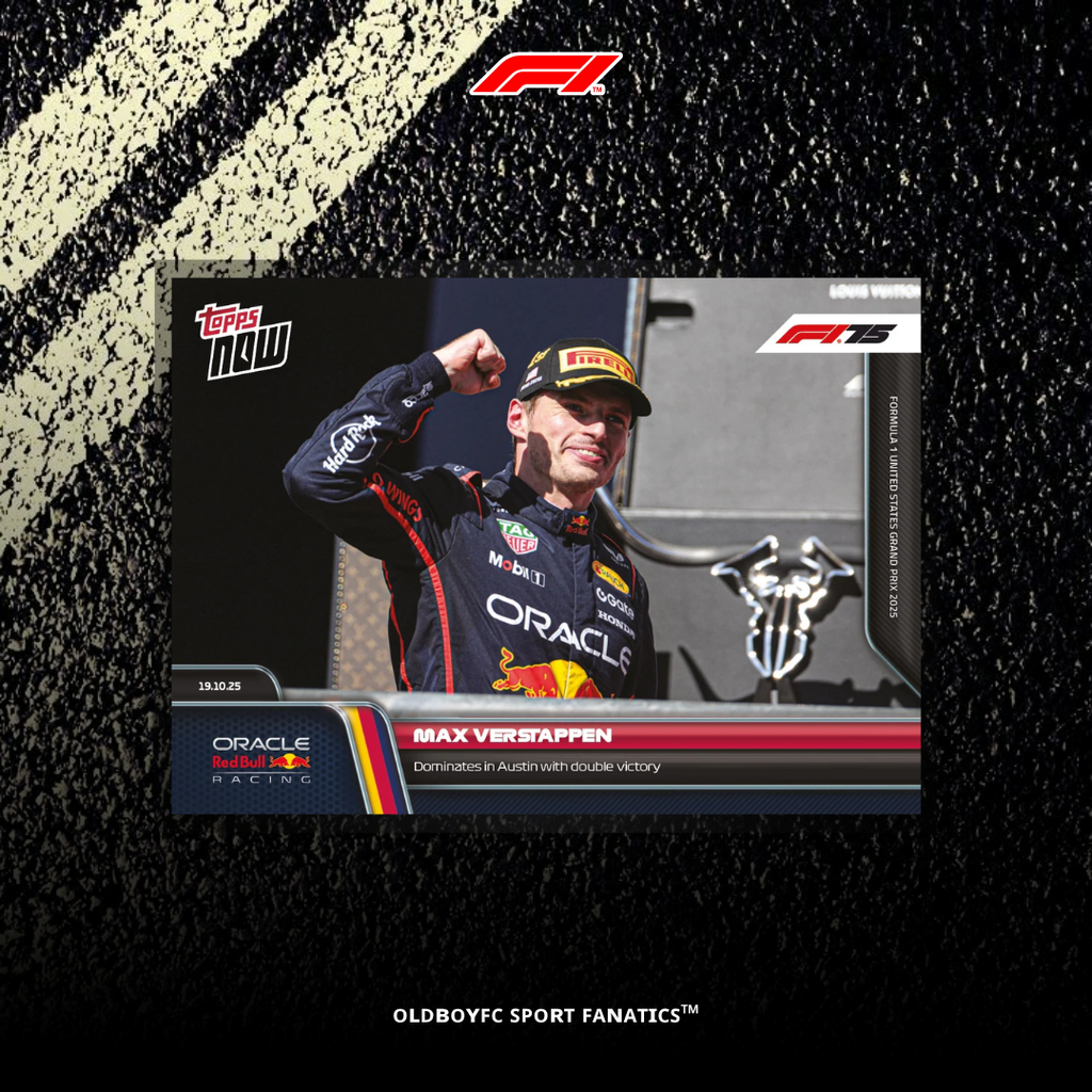 Topps Now Max Verstappen 2025 美國大獎賽 球星卡 正面圖