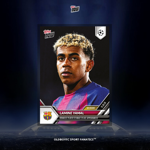 Topps Now Lamine Yamal 25/26 UCL 球星卡 正面圖