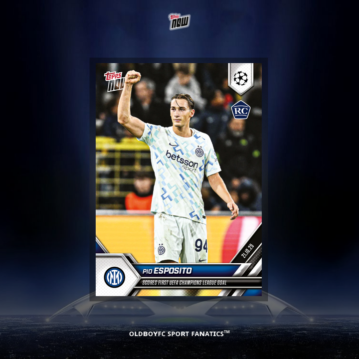 Topps Now Pio Esposito 25/26 UCL 球星卡 正面圖