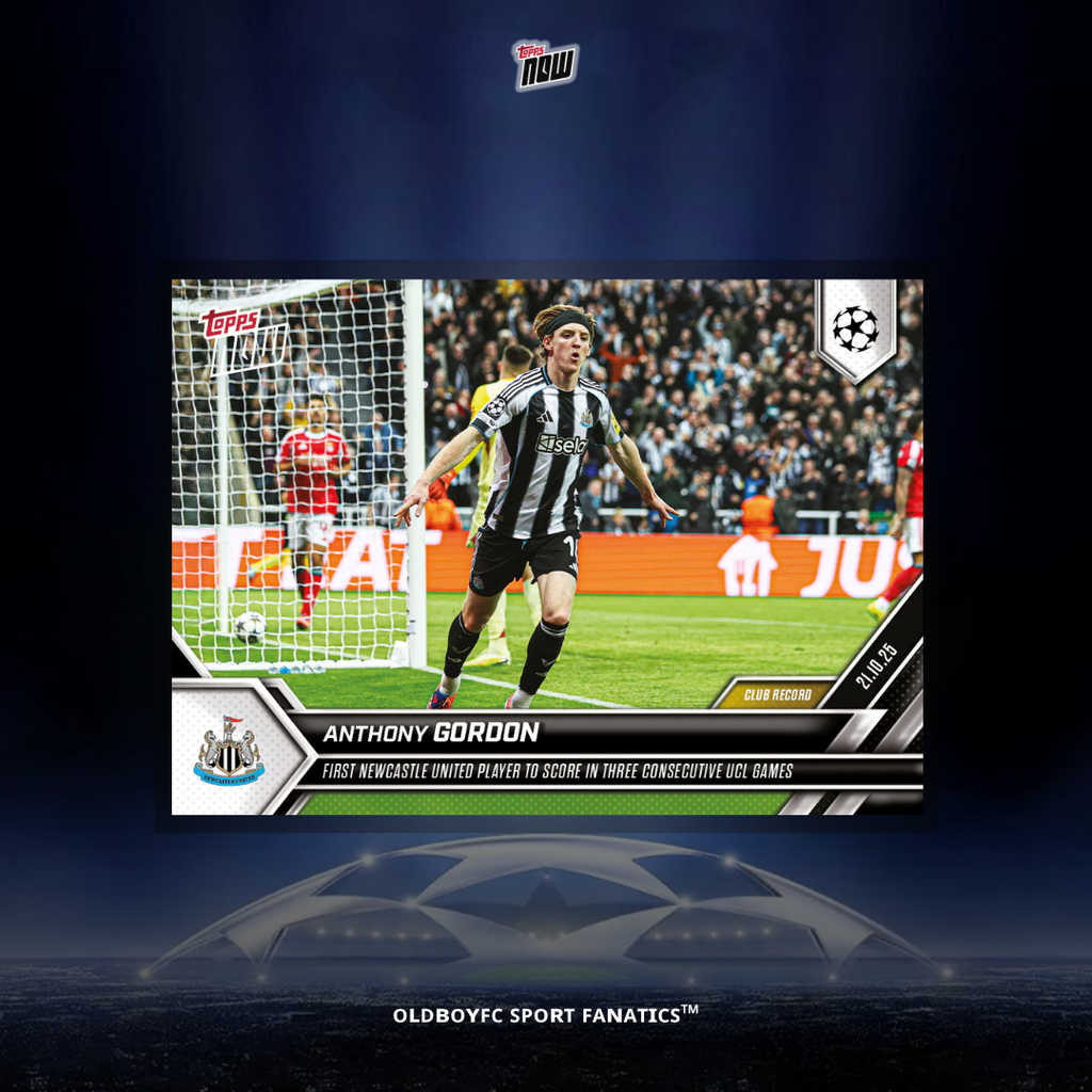 Topps Now Anthony Gordon 25/26 UCL 球星卡 正面圖