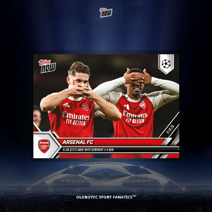 Topps Now Arsenal FC 25/26 UCL 球星卡 正面圖