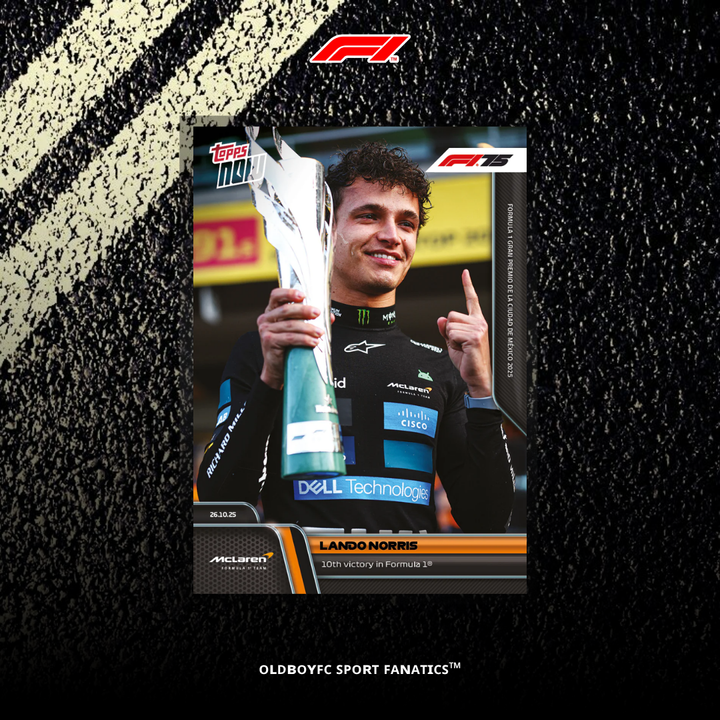 Topps Now Lando Norris 2025 F1 墨西哥大獎賽 球星卡 正面圖