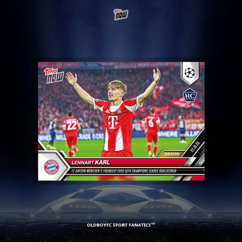 Topps Now Lennart Karl 25/26 歐冠 球星卡 正面圖