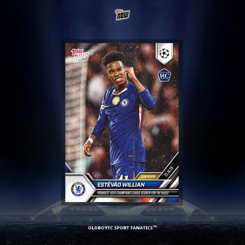 Topps Now Estêvão Willian 25/26 歐冠 球星卡 正面圖
