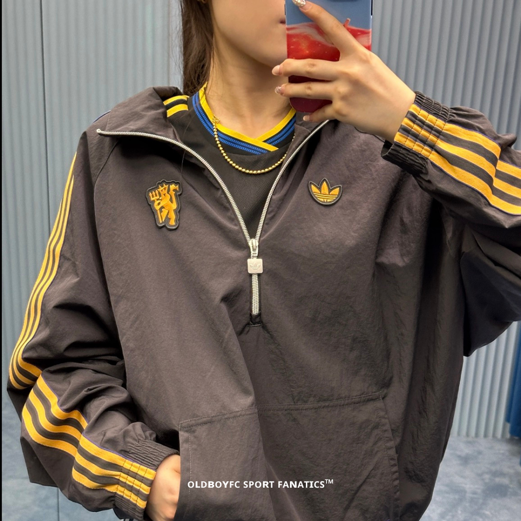 曼聯 TERRACE ICONS 半拉鍊外套 - JN2825