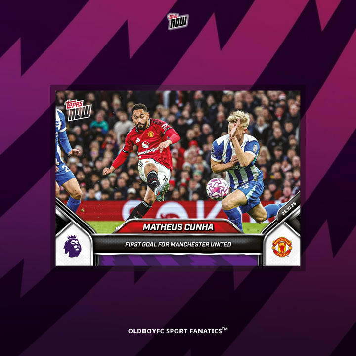 Topps Now Matheus Cunha 25/26 英超 球星卡 正面圖