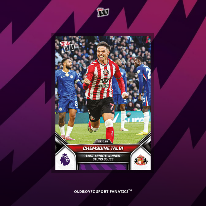 Topps Now Chemsdine Talbi 25/26 英超 球星卡 正面圖