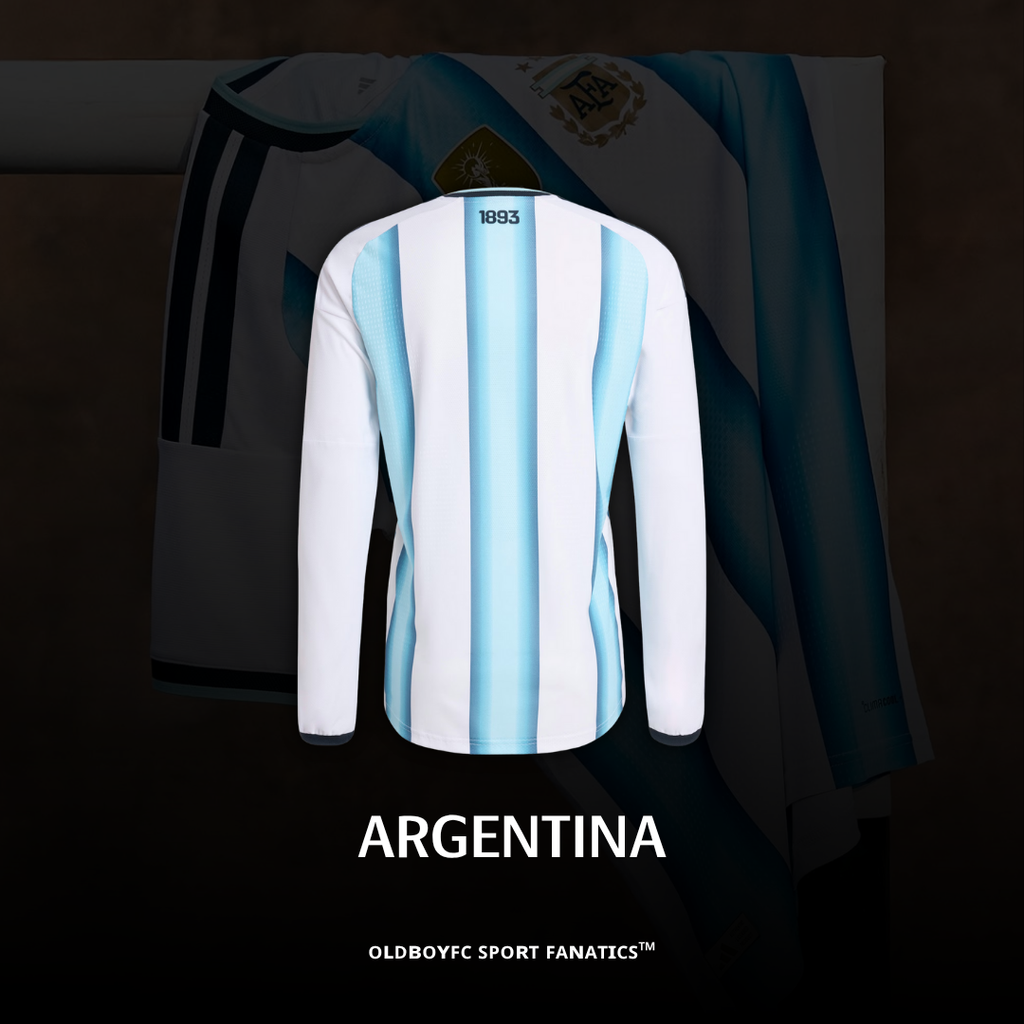 【長袖球員版】阿根廷 2026 世界盃主場長袖球員版 足球球衣