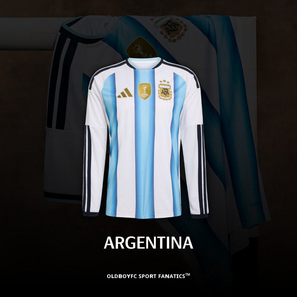 【長袖球迷版】阿根廷 2026 世界盃主場長袖球迷版 足球球衣