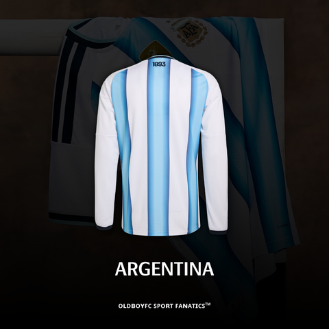 【長袖球迷版】阿根廷 2026 世界盃主場長袖球迷版 足球球衣