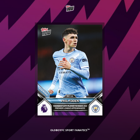 Topps Now Phil Foden 25/26 英超 球星卡 正面圖