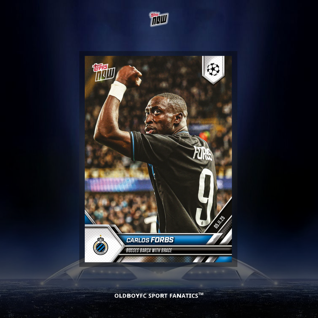 Topps Now Carlos Forbs 25/26 UCL 球星卡 正面圖