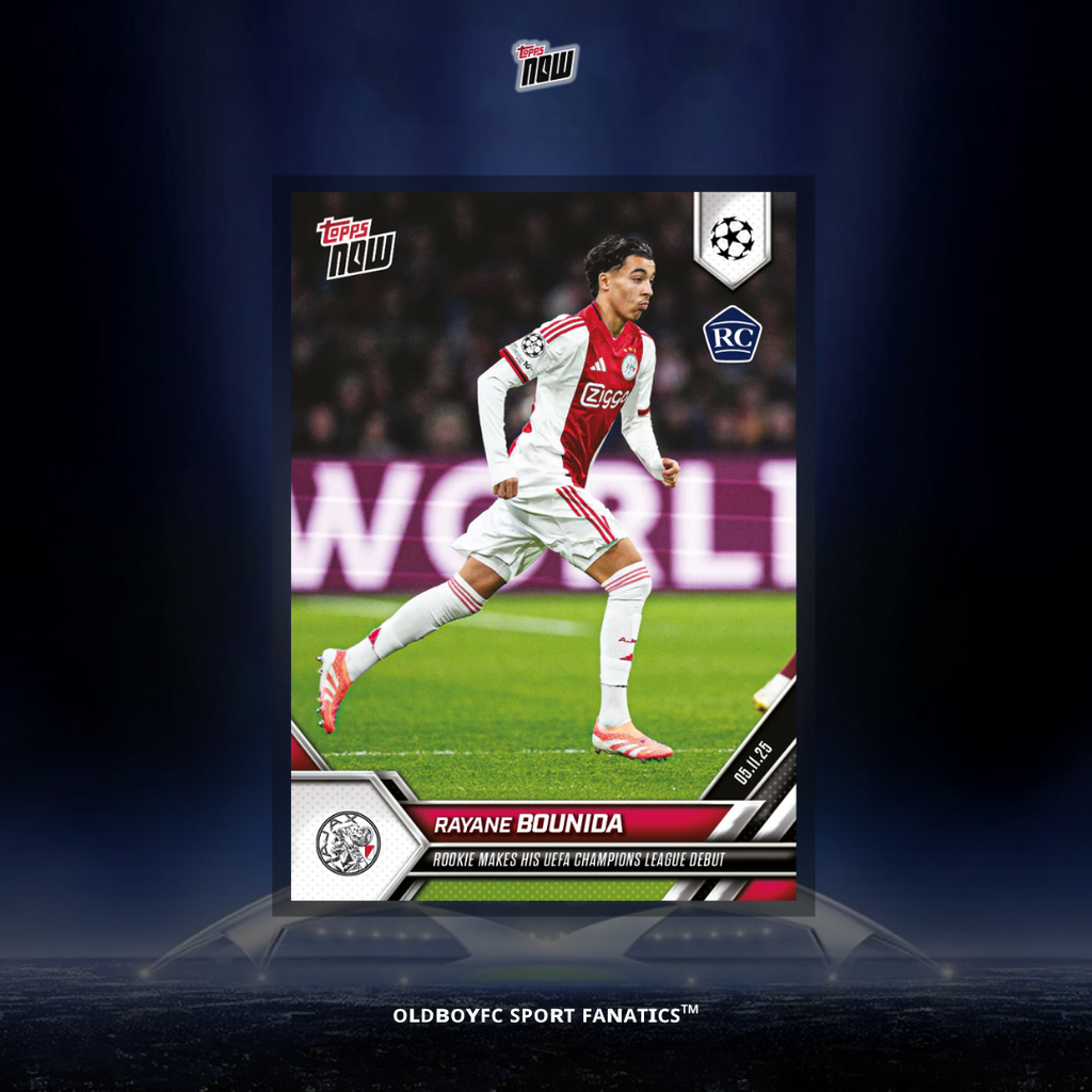 Topps Now Rayane Bounida 25/26 UCL 球星卡 正面圖
