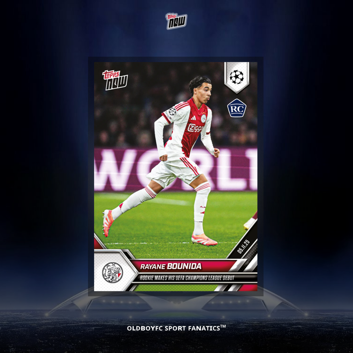 Topps Now Rayane Bounida 25/26 UCL 球星卡 正面圖