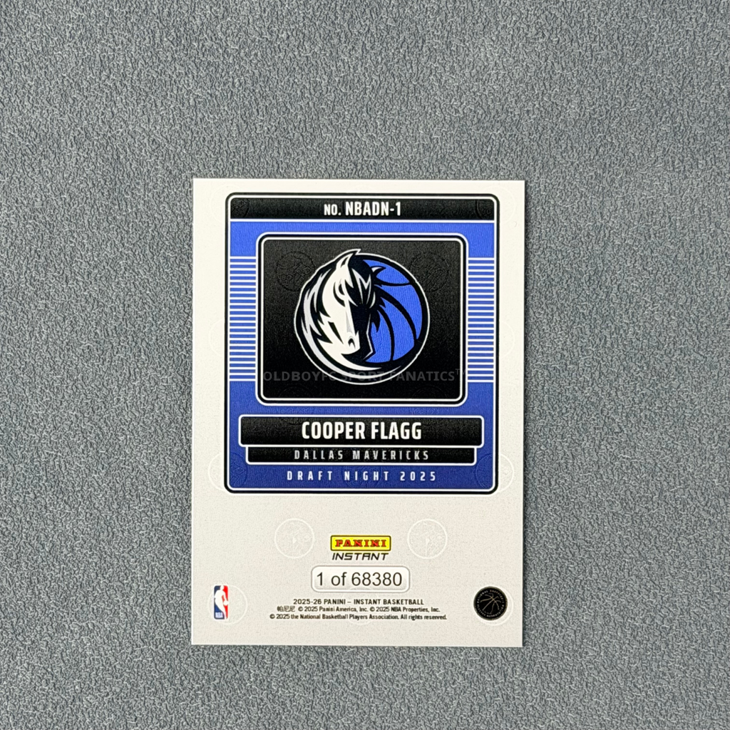 【現貨】 Panini Instant Cooper Flagg 2025 NBA 選秀狀元 球星卡