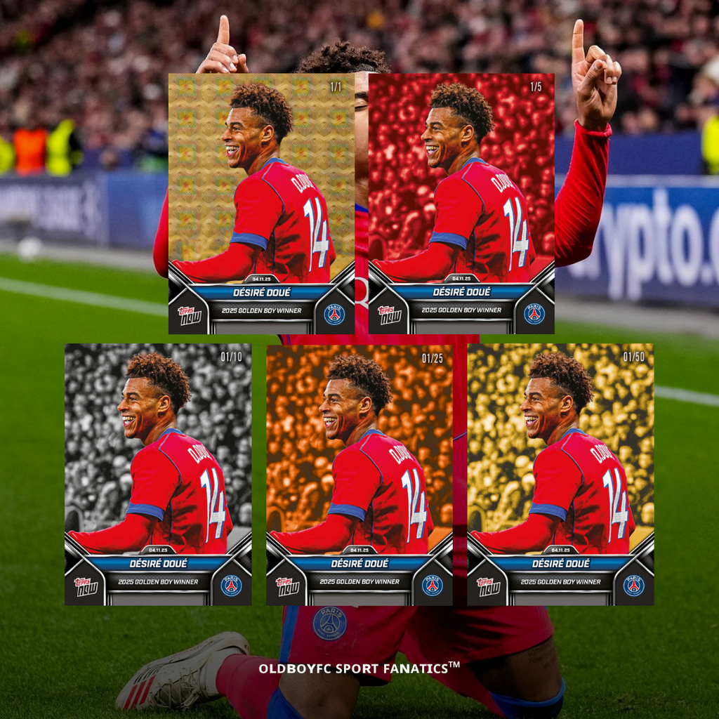Topps Now Désiré Doué 2025 金童獎 球星卡 帶編卡