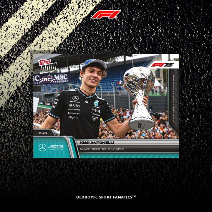 Topps Now Kimi Antonelli 2025 F1 巴西大獎賽 球星卡 正面圖
