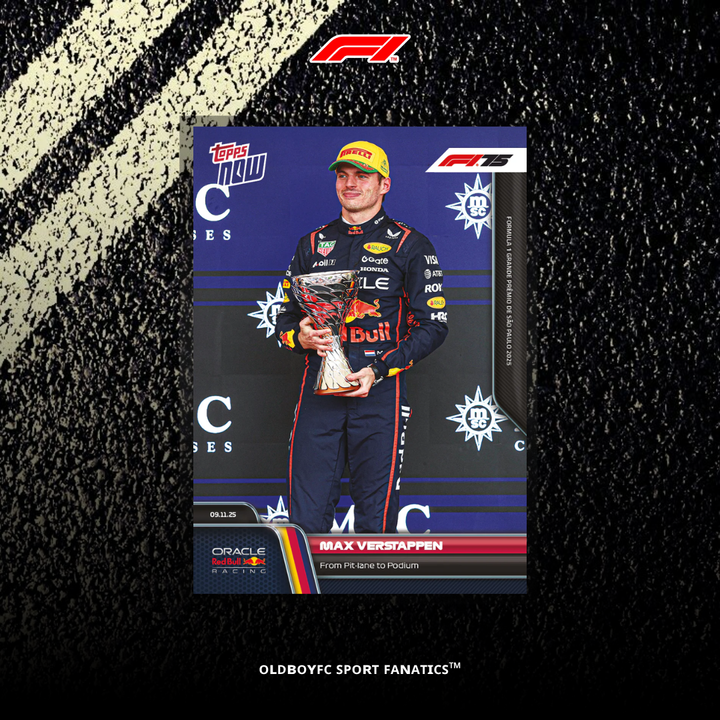 Topps Now Max Verstappen 2025 F1 巴西大獎賽 球星卡 正面圖