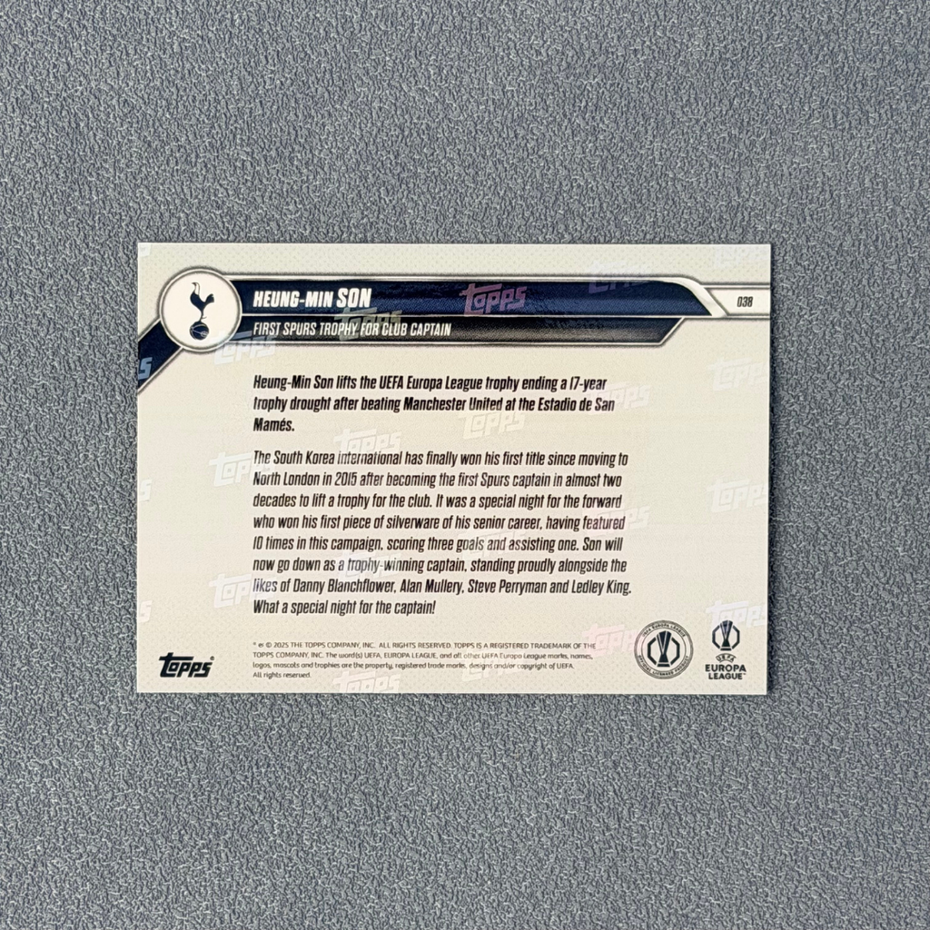 【現貨】Topps Now 孫興慜 2024-25 歐霸盃 #38