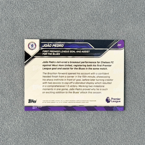 【現貨】Topps Now João Pedro 25/26 英超 #7