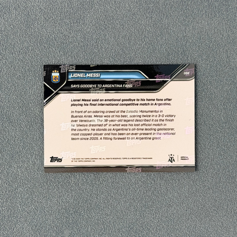 【現貨】Topps Now Lionel Messi 24/25 Argentina #2
