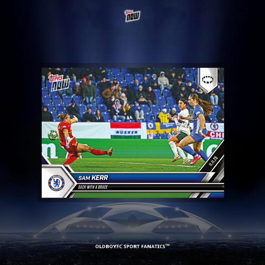 Topps Now Sam Kerr 25/26 女足歐冠 球星卡 正面圖