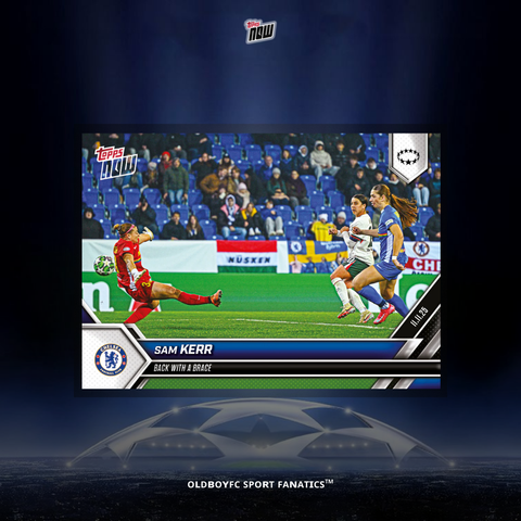 Topps Now Sam Kerr 25/26 女足歐冠 球星卡 正面圖