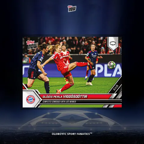 Topps Now Glódís Perla Viggosdóttir 25/26 女足歐冠 球星卡 正面圖