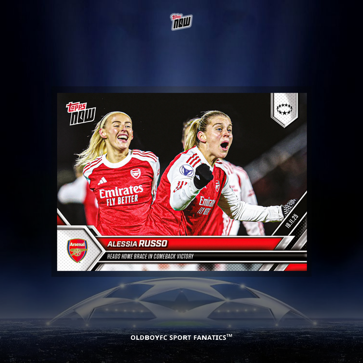 Topps Now Alessia Russo 25/26 女足歐冠 球星卡 正面圖