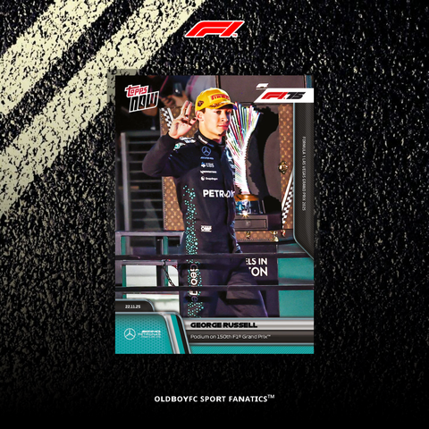 Topps Now George Russell 2025 F1 拉斯維加斯大獎賽 卡面正面圖