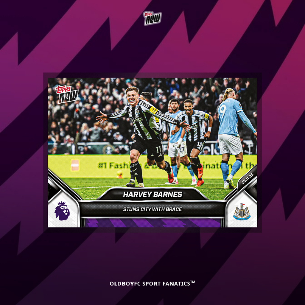 Topps Now Harvey Barnes 25/26 英超 球星卡 正面圖