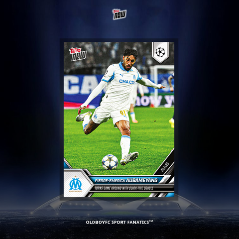 Topps Now Pierre-Emerick Aubameyang 25/26 UCL 球星卡 正面圖