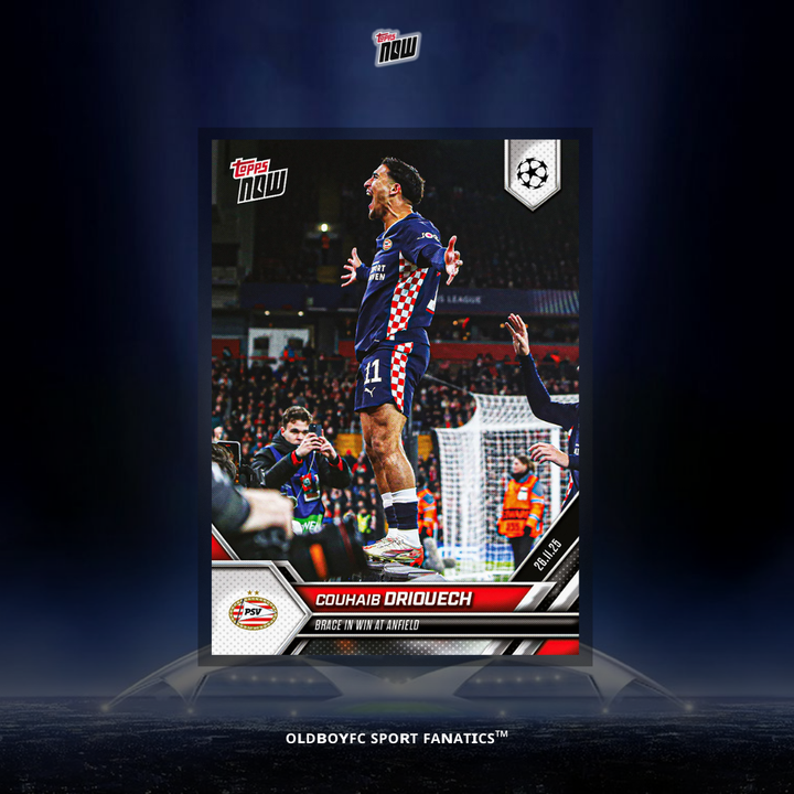 Topps Now Couhaib Driouech 25/26 UCL #61 正面圖