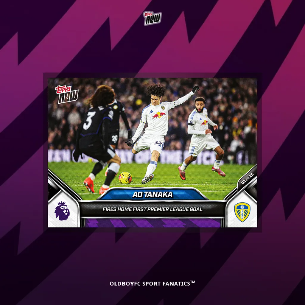 Topps Now Ao Tanaka 25/26 英超 球星卡 正面圖