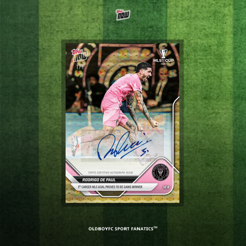Topps Now Rodrigo De Paul 2025 MLS 簽名卡 1/1 平行特寫圖
