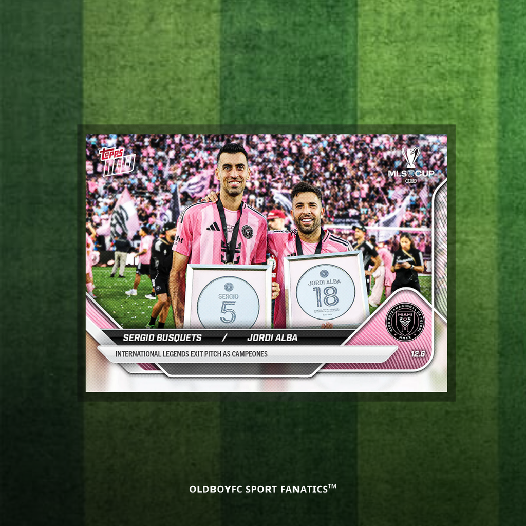 Topps Now Busquets & Jordi Alba 2025 MLS 球星卡 正面圖