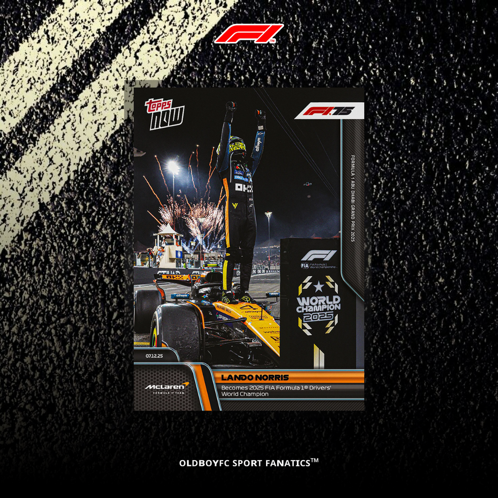Topps Now Lando Norris 2025 F1 世界冠軍 球星卡 正面圖