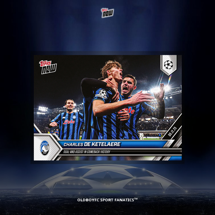 Topps Now Charles De Ketelaere 25/26 UCL 球星卡 正面圖