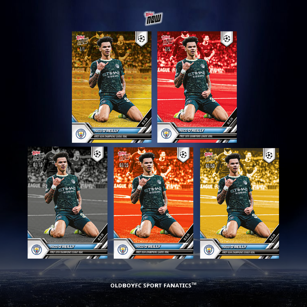 Topps Now Nico O’Reilly 25/26 UCL 球星卡 帶編平行卡圖