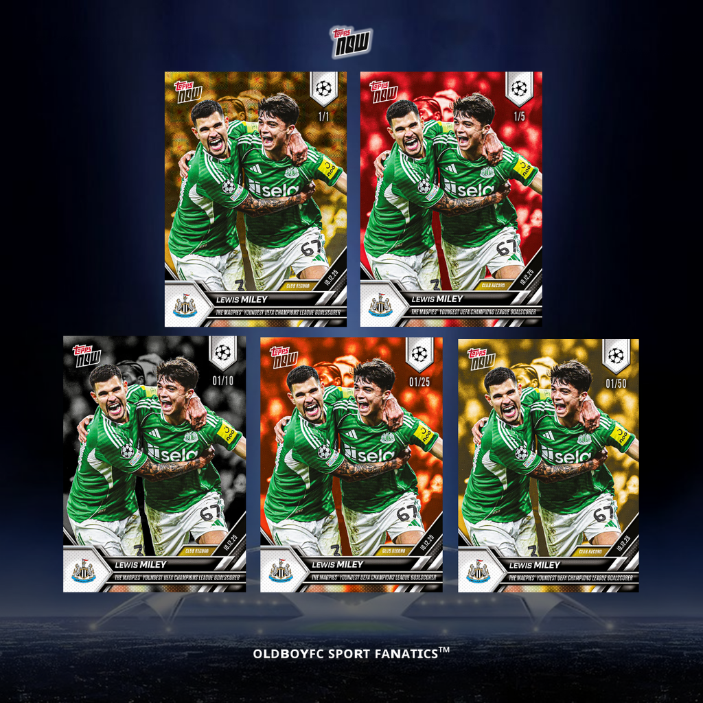 Topps Now Lewis Miley 25/26 UCL 球星卡 帶編平行卡圖