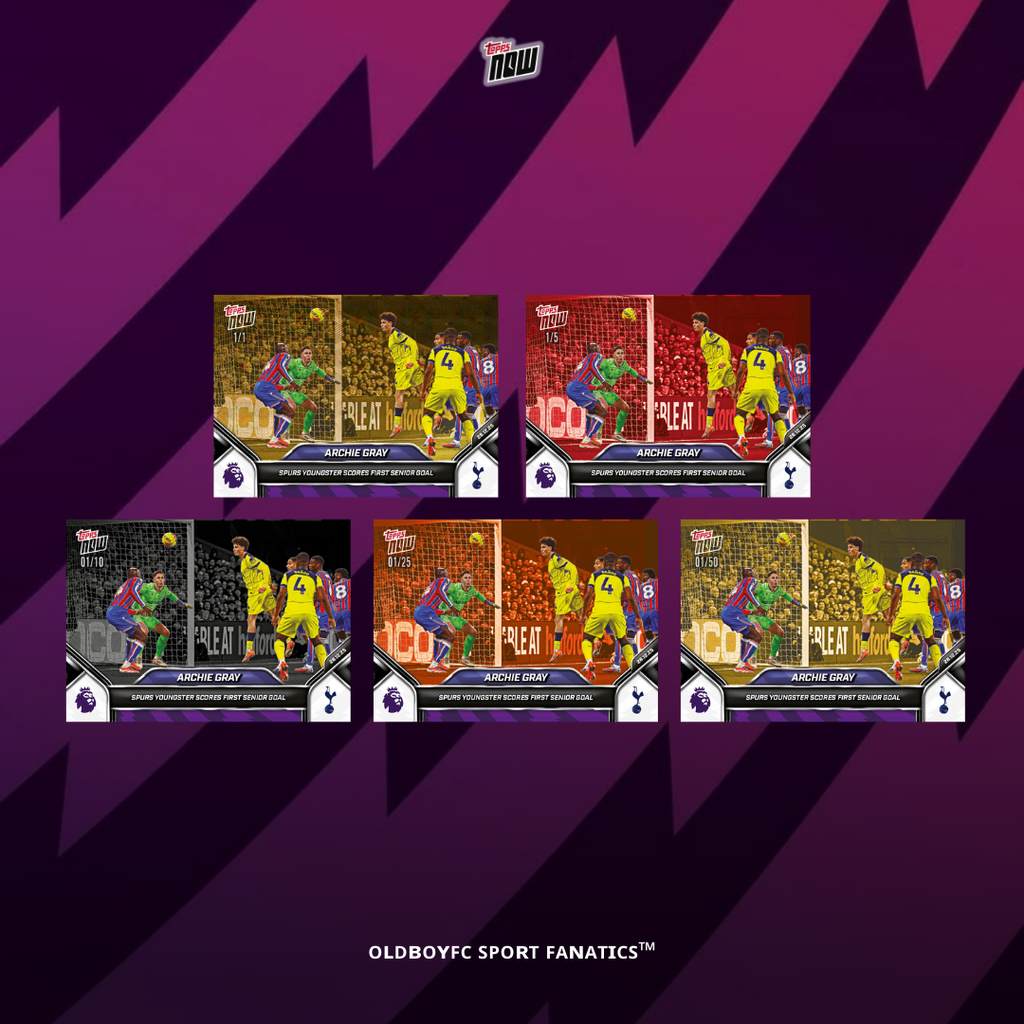 Topps Now Archie Gray 25/26 英超 球星卡 帶編卡展示圖