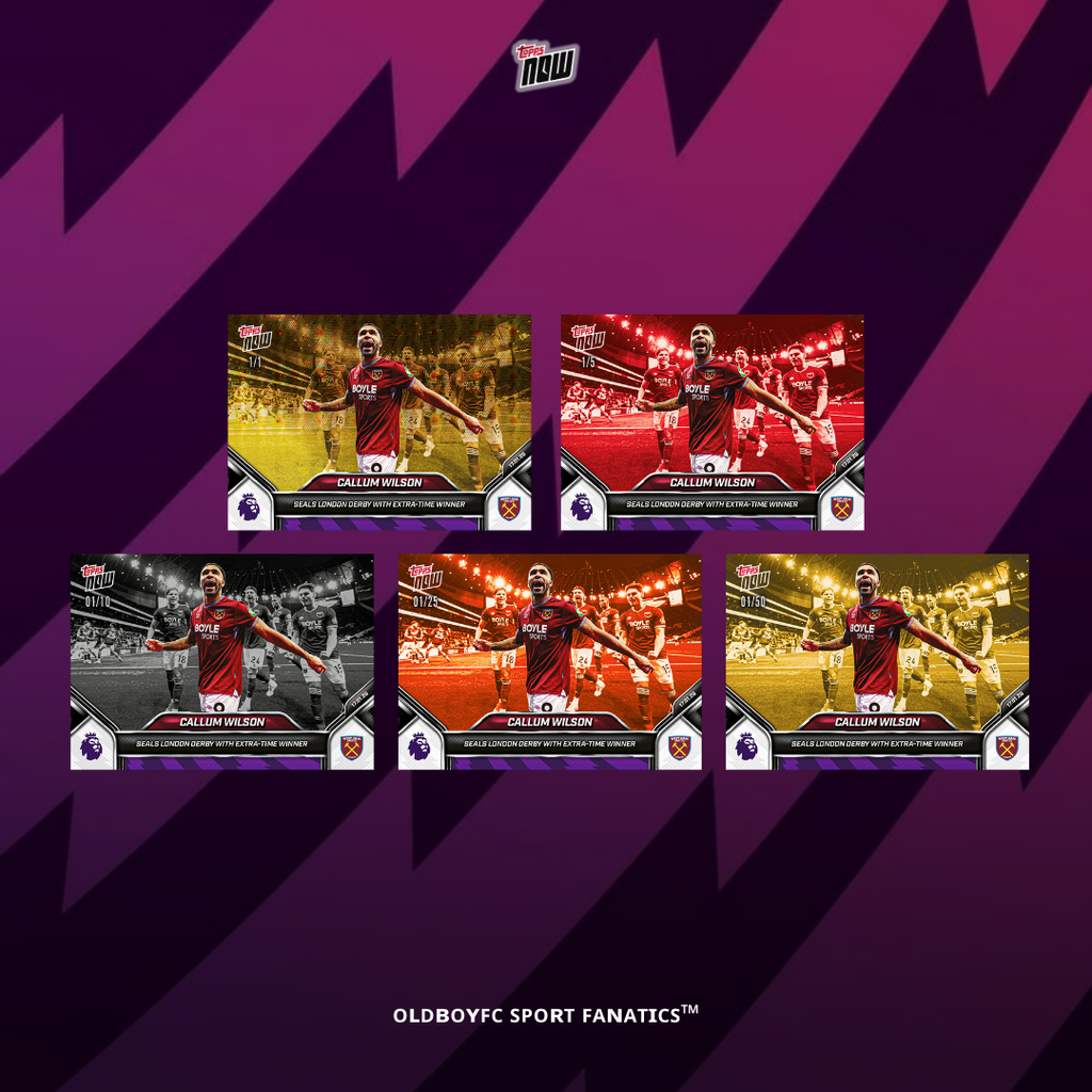 Topps Now Callum Wilson 25/26 英超 球星卡 帶編卡展示圖