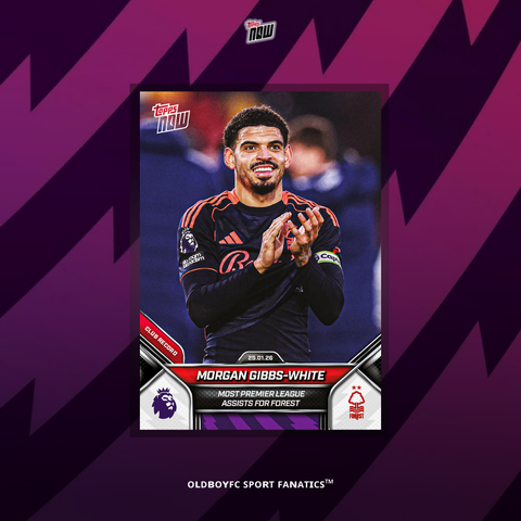 Topps Now Morgan Gibbs-White 25/26 英超 球星卡 正面圖