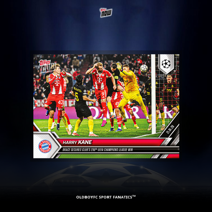 Topps Now Harry Kane 25/26 UCL 球星卡 正面圖