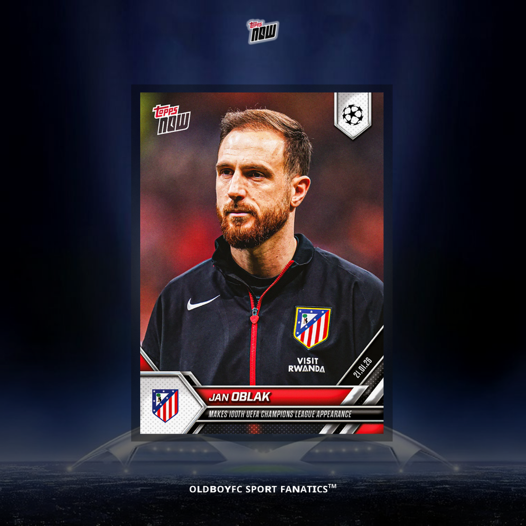Topps Now Jan Oblak 25/26 UCL 球星卡 正面圖