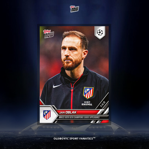 Topps Now Jan Oblak 25/26 UCL 球星卡 正面圖