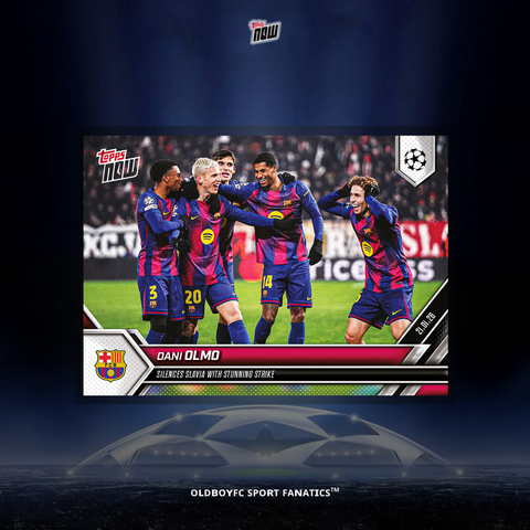 Topps Now Dani Olmo 25/26 UCL 球星卡 正面圖