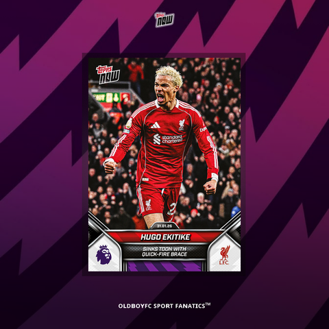 Topps Now Hugo Ekitike 2025/26 英超 球星卡 正面圖