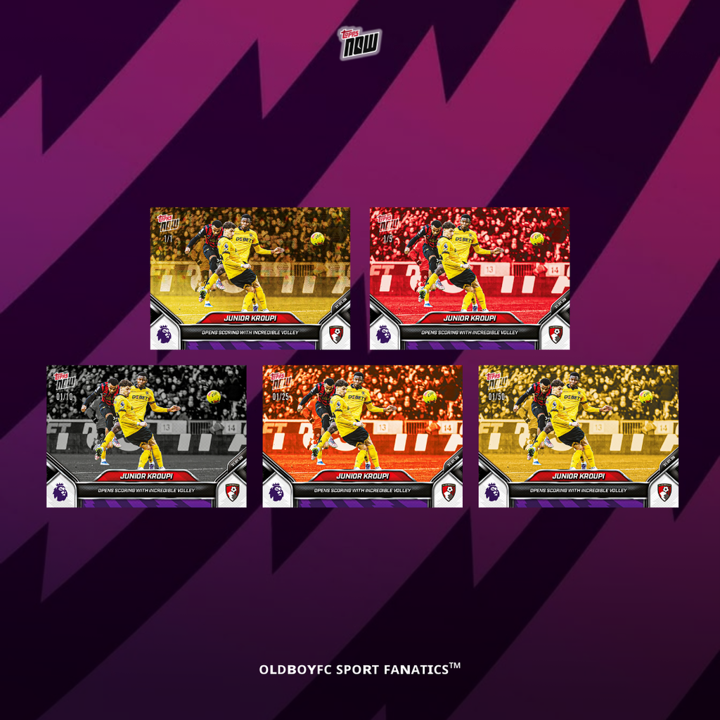 Topps Now Junior Kroupi 2025/26 英超 球星卡 帶編卡展示圖