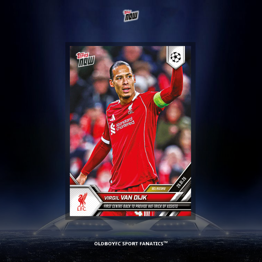 Topps Now Virgil van Dijk 25/26 UCL 球星卡 正面圖
